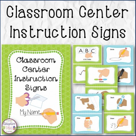 Classroom Center Instruction Signs